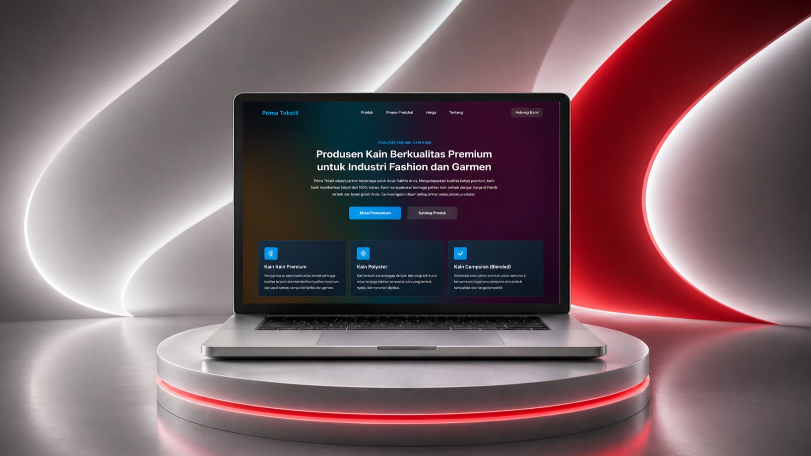 Website Company Profile Pabrik Tekstil Prima Tekstil